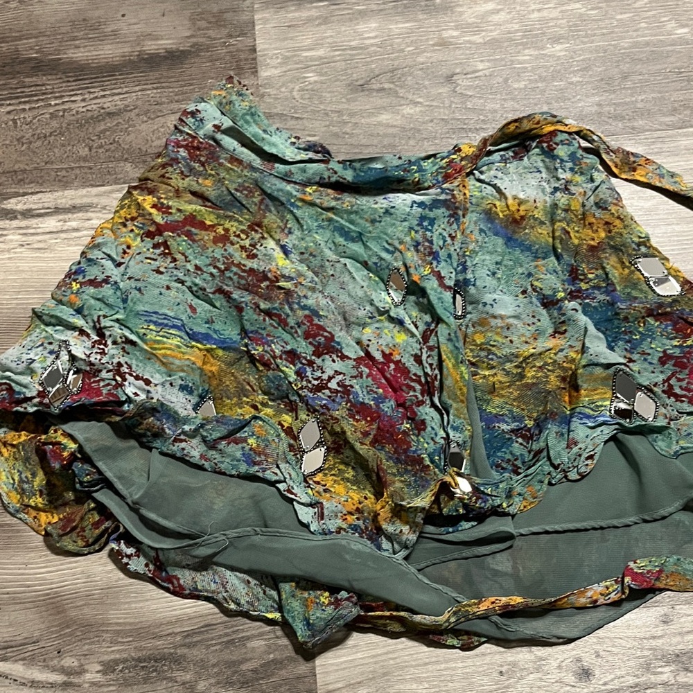 Zara Multicolor Abstract Skirt - Picture 2 of 3